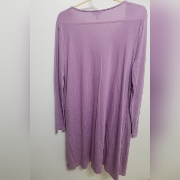 Lilac cardigan w built-in v-neck shirt - Picture 5 of 5